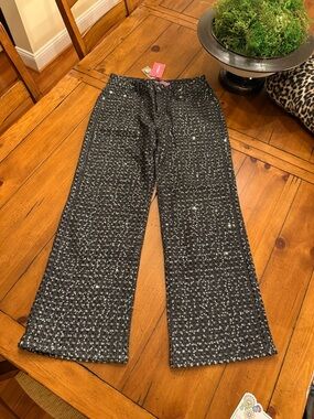 Sparkling Black Sequin Wide-Leg Pants Edikted